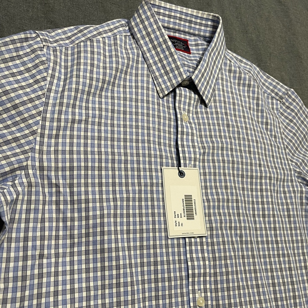 UNTUCKit | Mens Medium Short Sleeve Button Down | Wrinkle Free | Dante